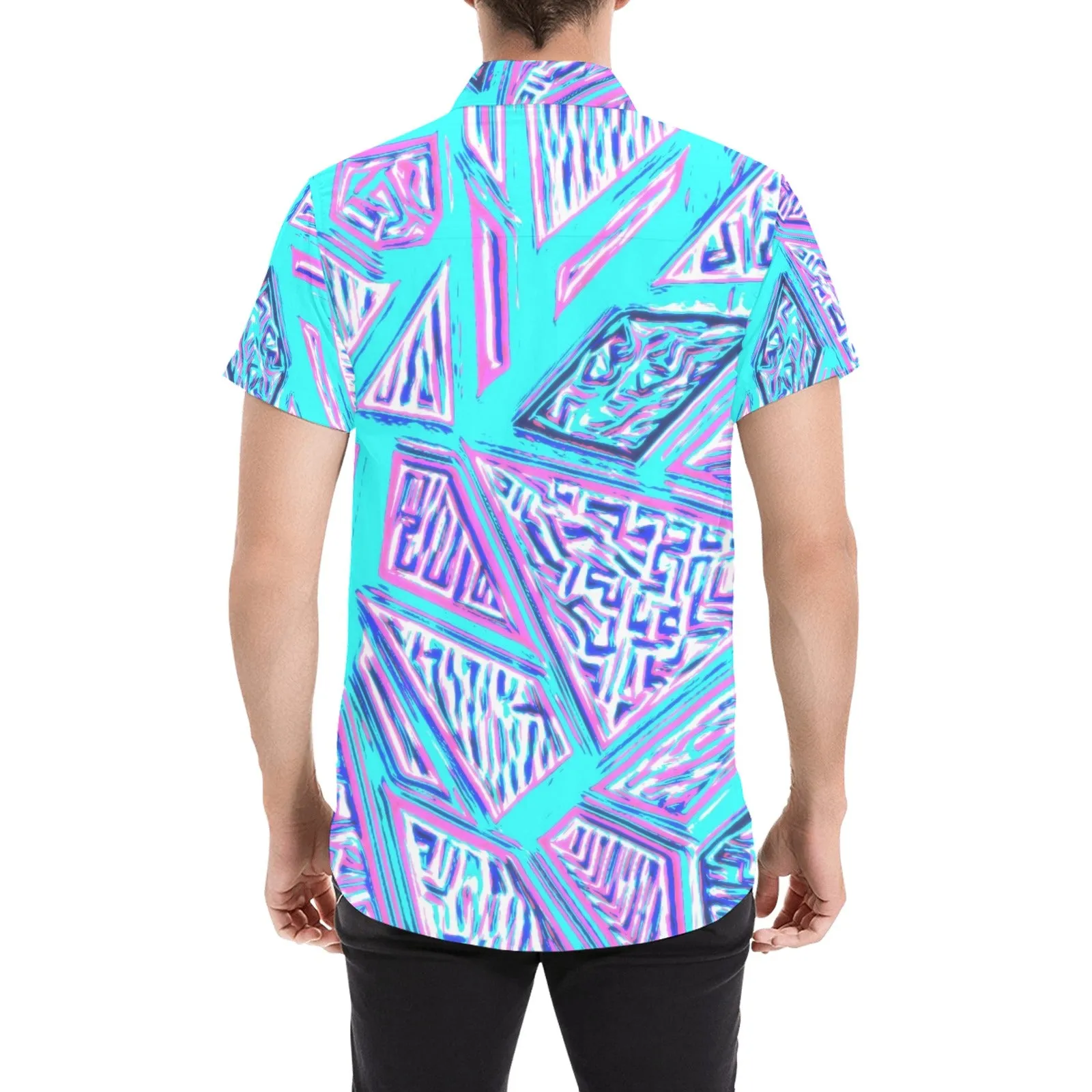 80s Frenzy Short Sleeve Button Up Shirt