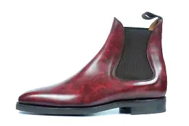 Alki - MTO - Burgundy Marble Patina - LPB Last - City Rubber Sole