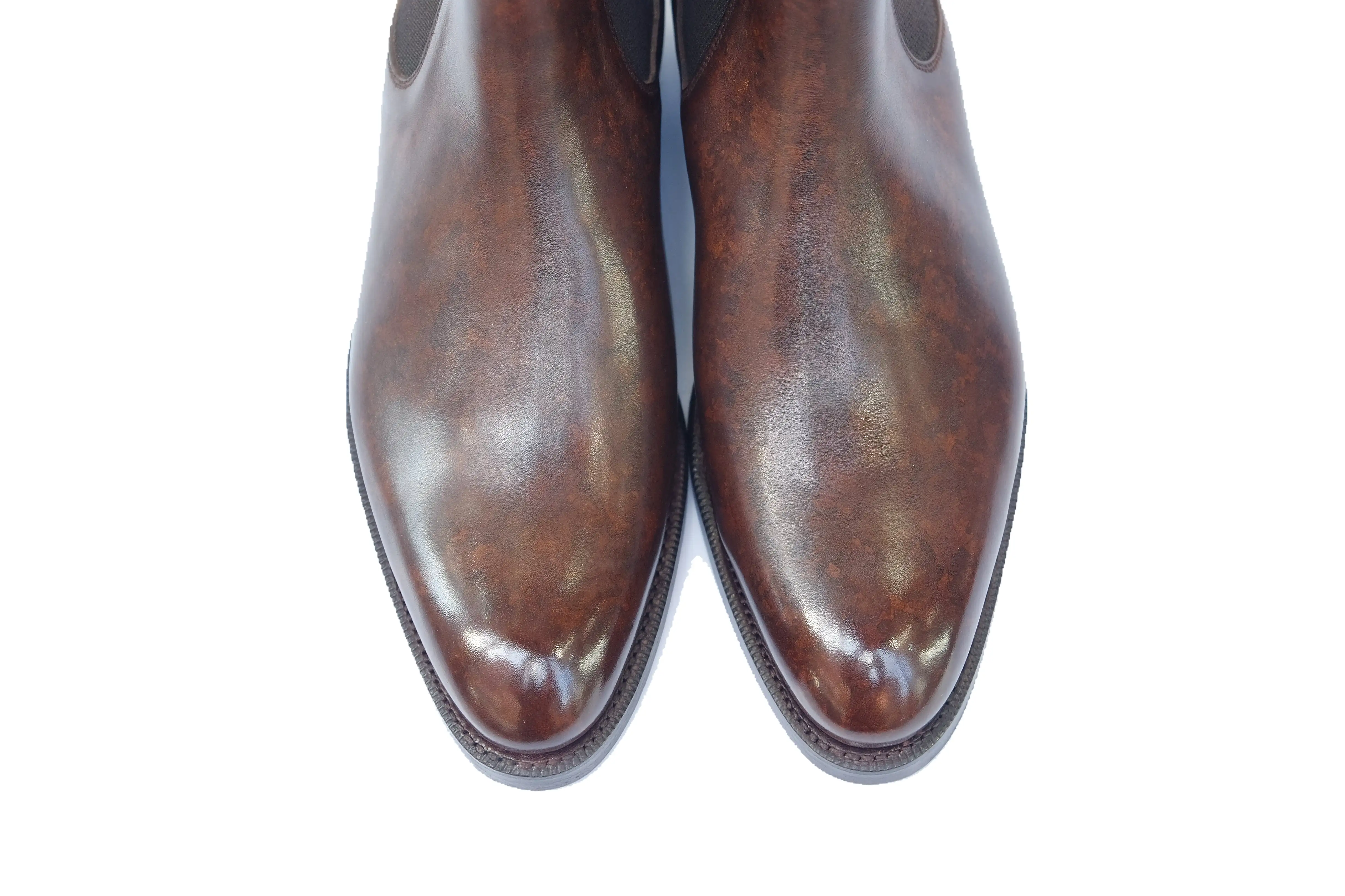 Alki - MTO - Dark Brown Marble Patina - NGT Last - Double Leather Sole