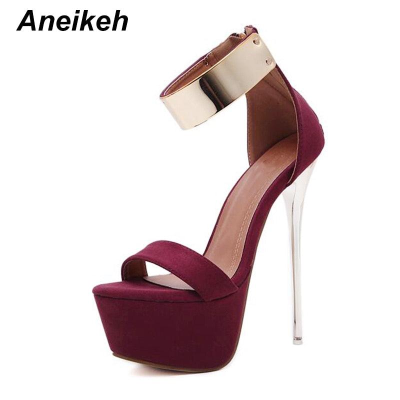 Ankle Strap Heels Platform Sandals Party Shoes