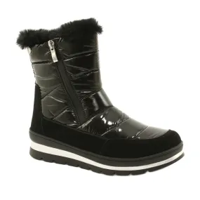 Black snow boots, Caprice 26425-27 019 membrane