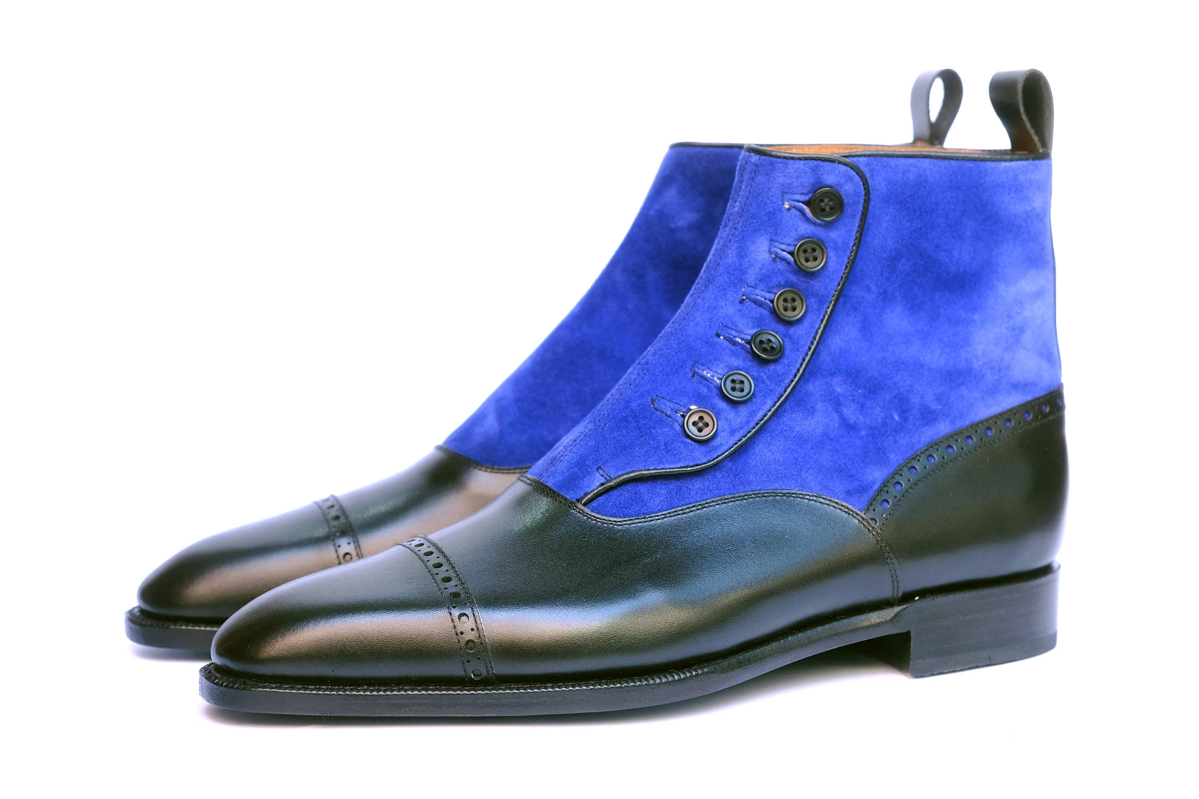 Blue Ridge - MTO - Black Calf / Vivid Blue Suede - LPB Last - Single Leather Sole