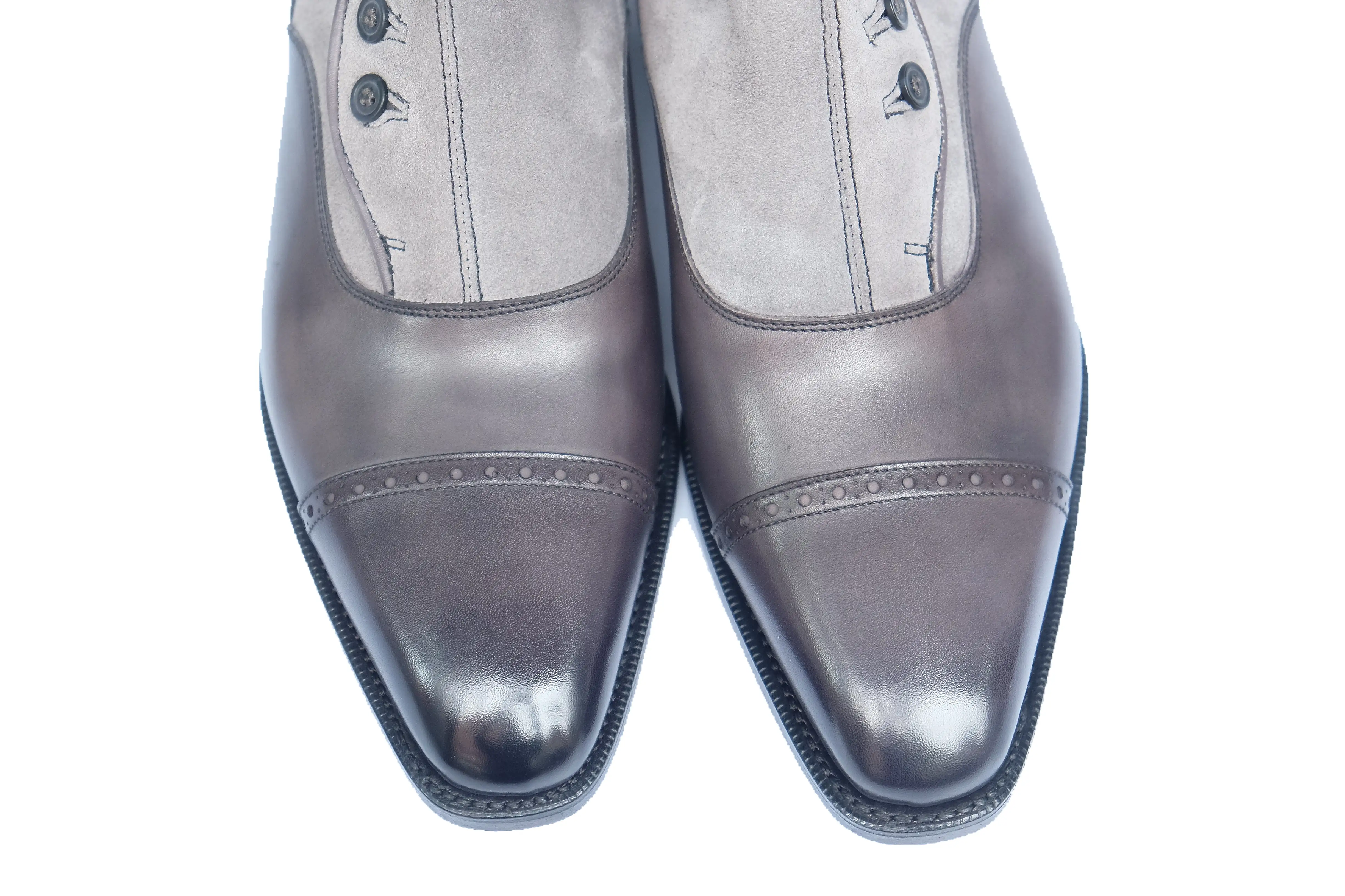 Blue Ridge - MTO - Shaded Grey / Light Grey Suede - LPB Last - Single Leather Sole