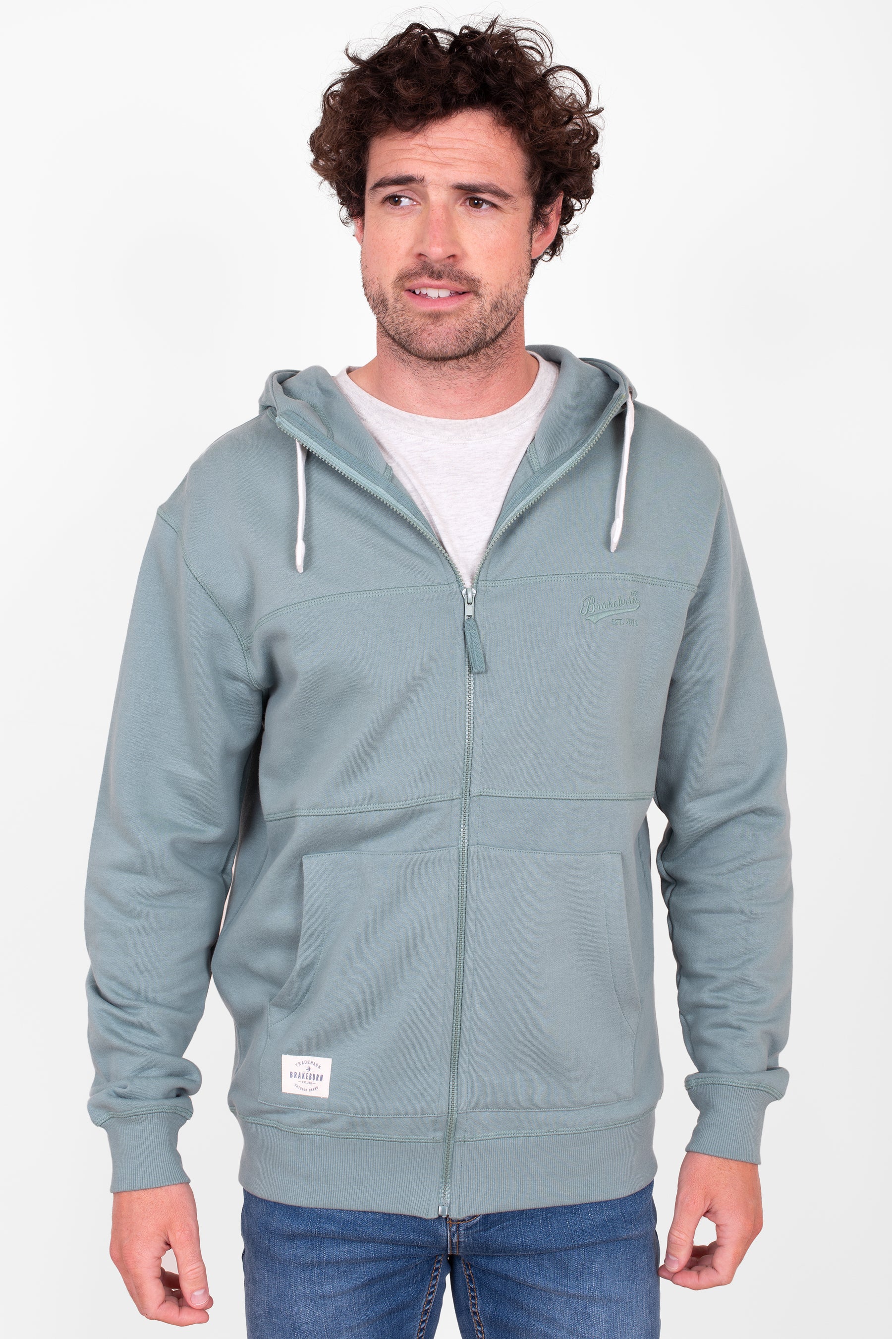 Blue Zip Through Hoodie