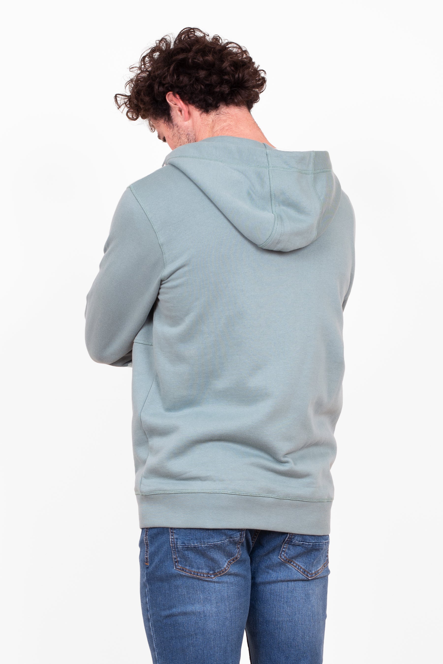 Blue Zip Through Hoodie