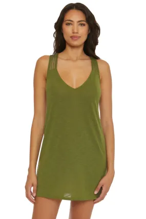 Breezy Basics Plunge Mini Dress