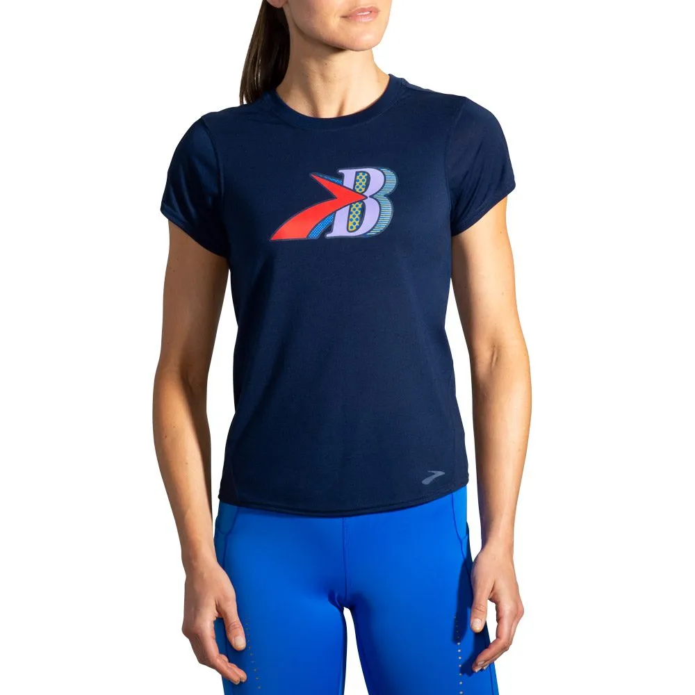 Brooks - Distance Graphic T-shirt Women navy