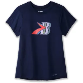 Brooks - Distance Graphic T-shirt Women navy