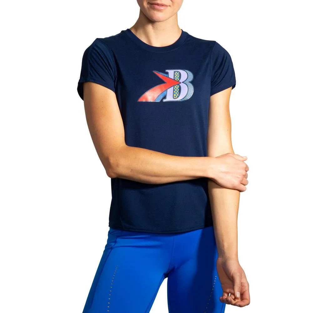 Brooks - Distance Graphic T-shirt Women navy