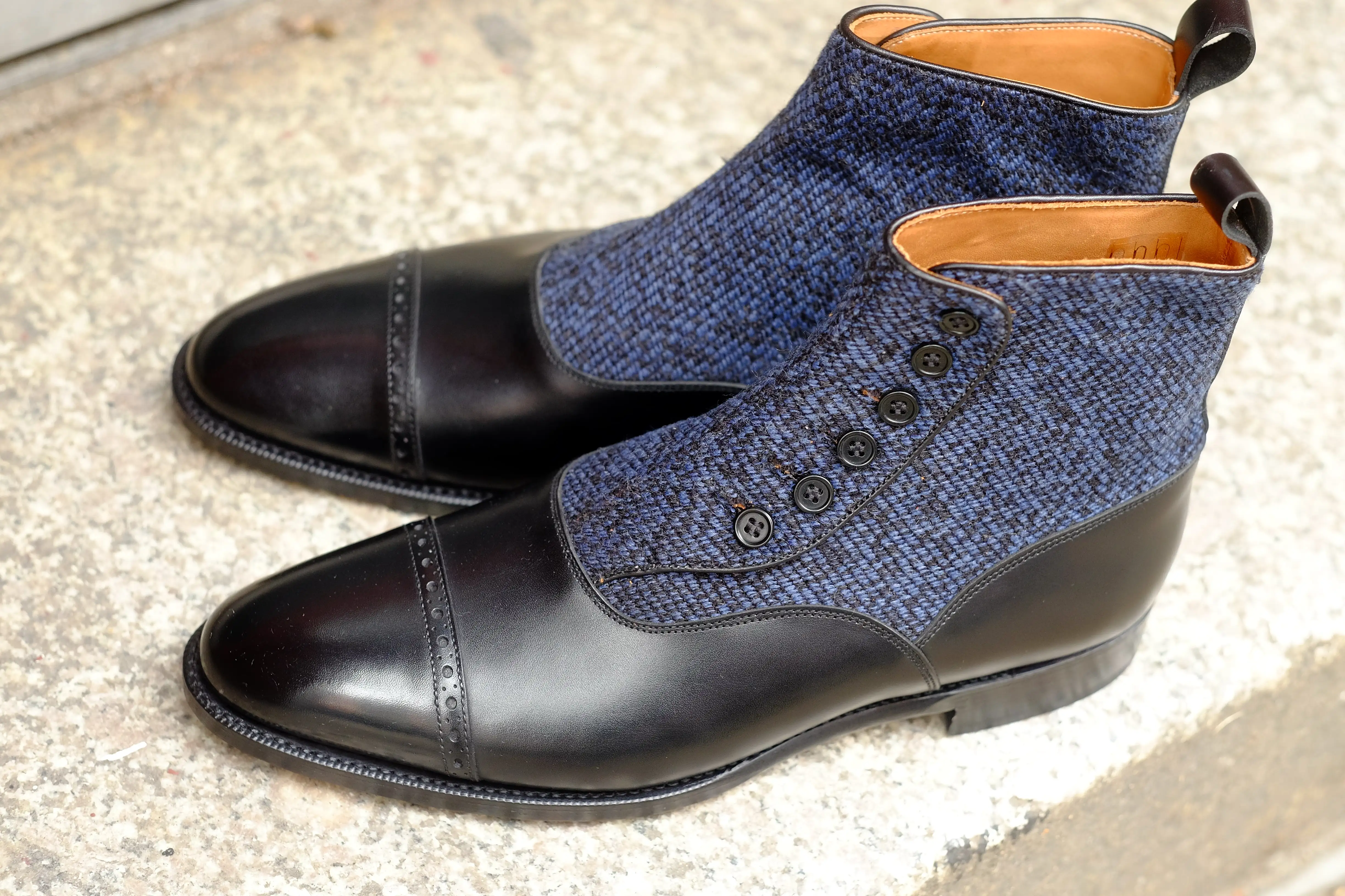 Carkeek - MTO - Black Calf / Blue Poulsbo - TMG Last - Single Leather Sole