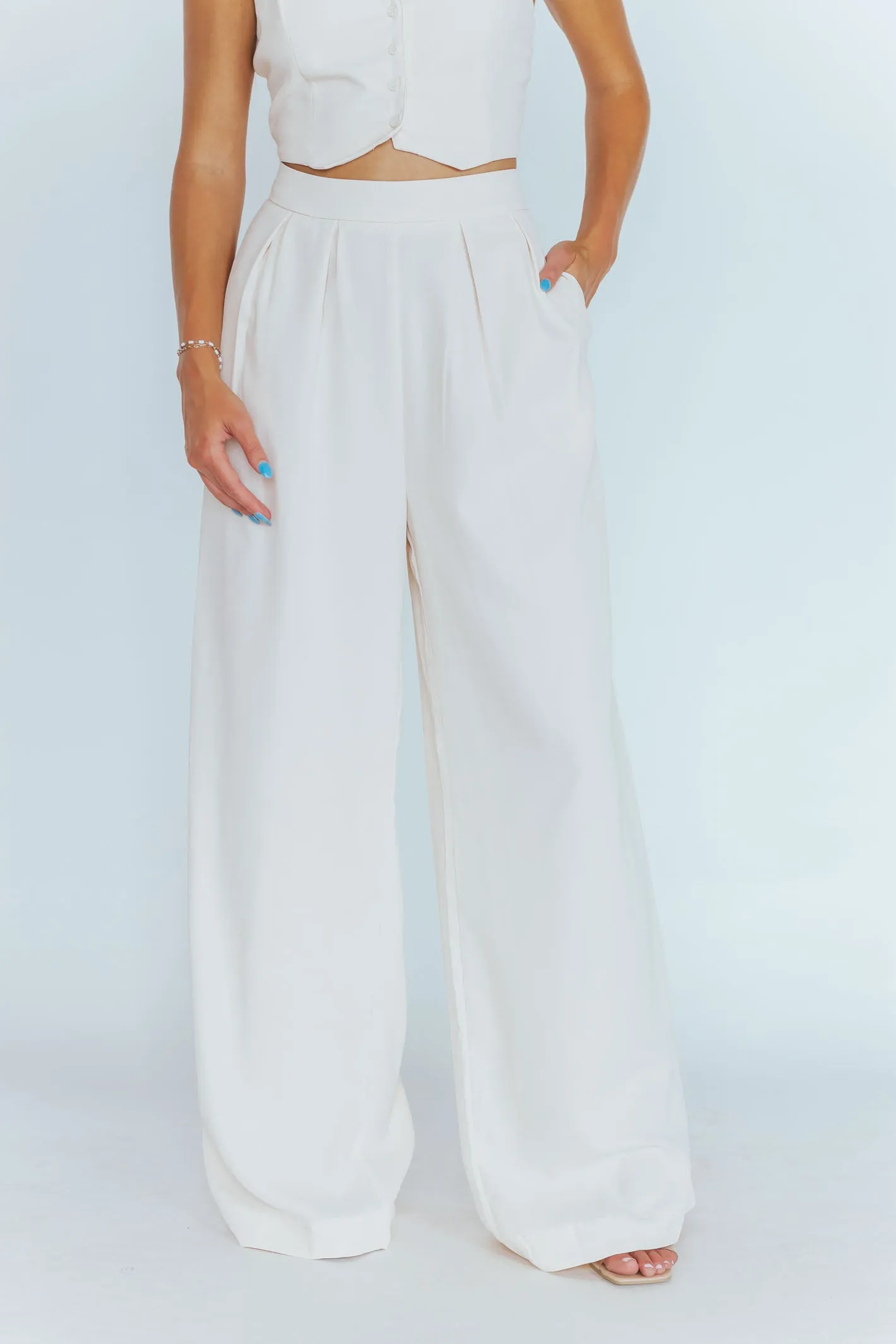 Confidently Chic Ivory Pant Suit Set