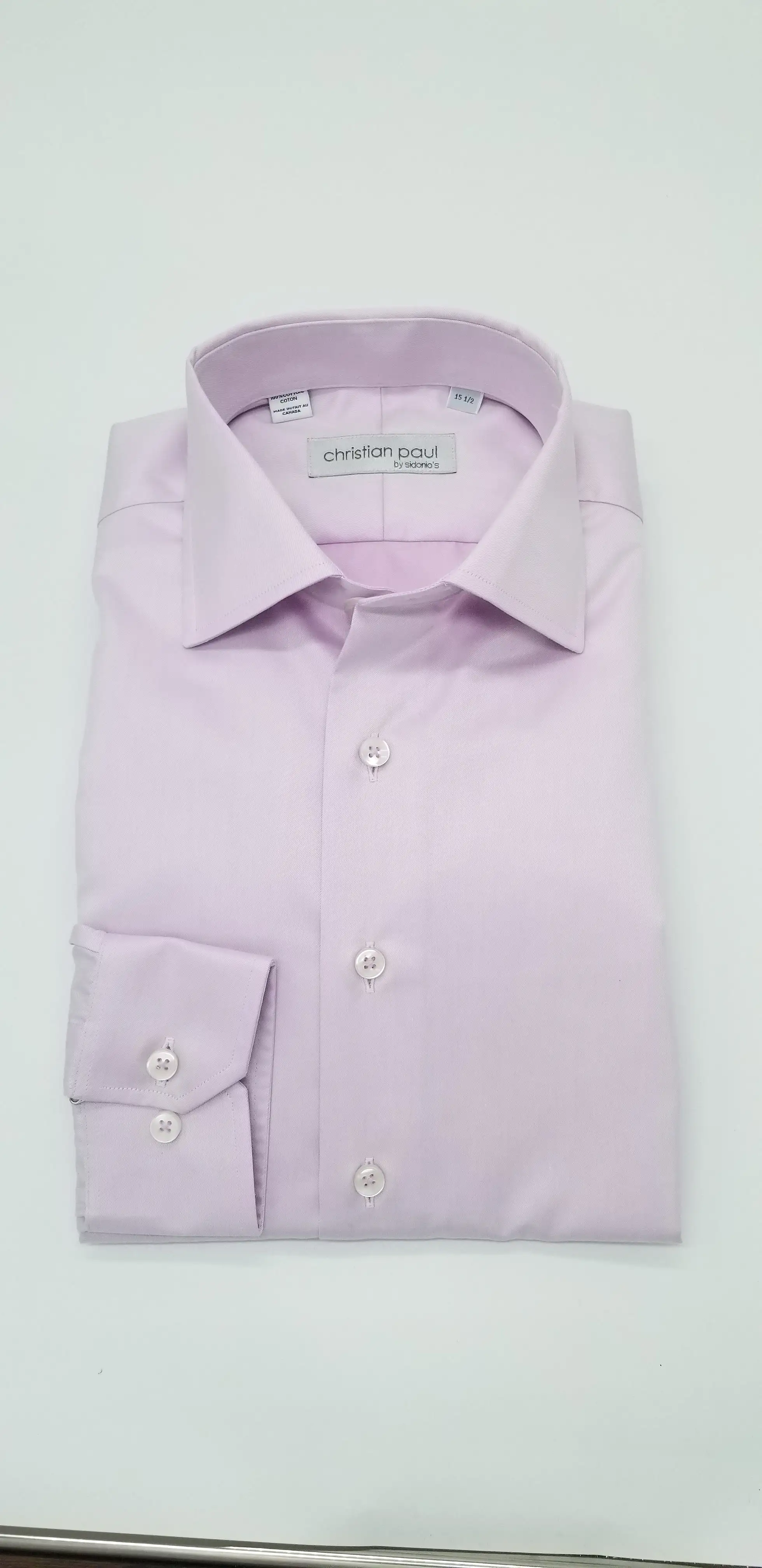 Contemporary Fit Twill Dress Shirt T156 Pink