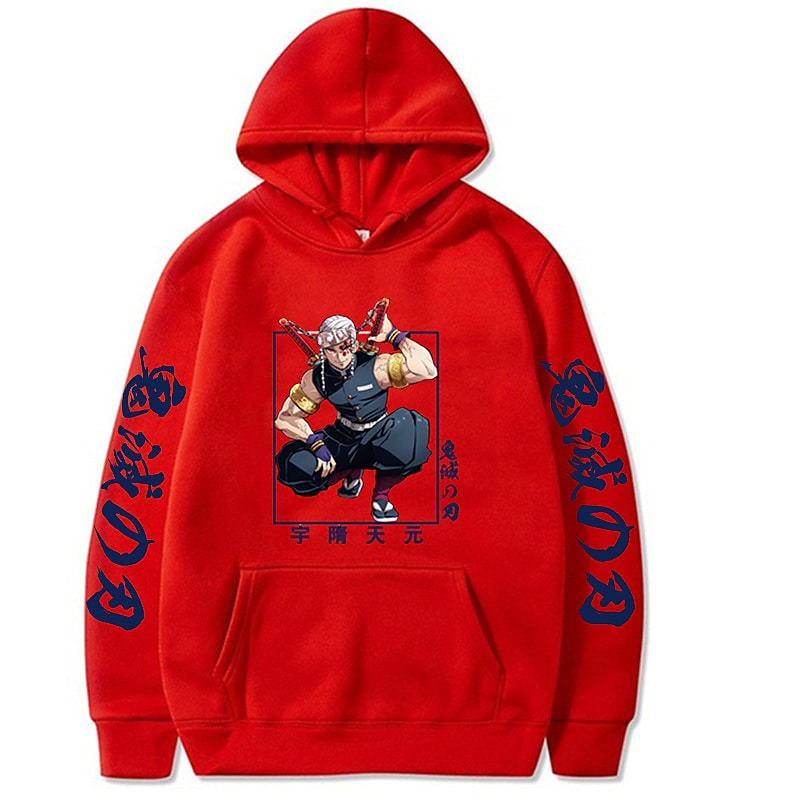 Demon Slayer Anime Hoodie Streetwear Casual Pullover Hoodie