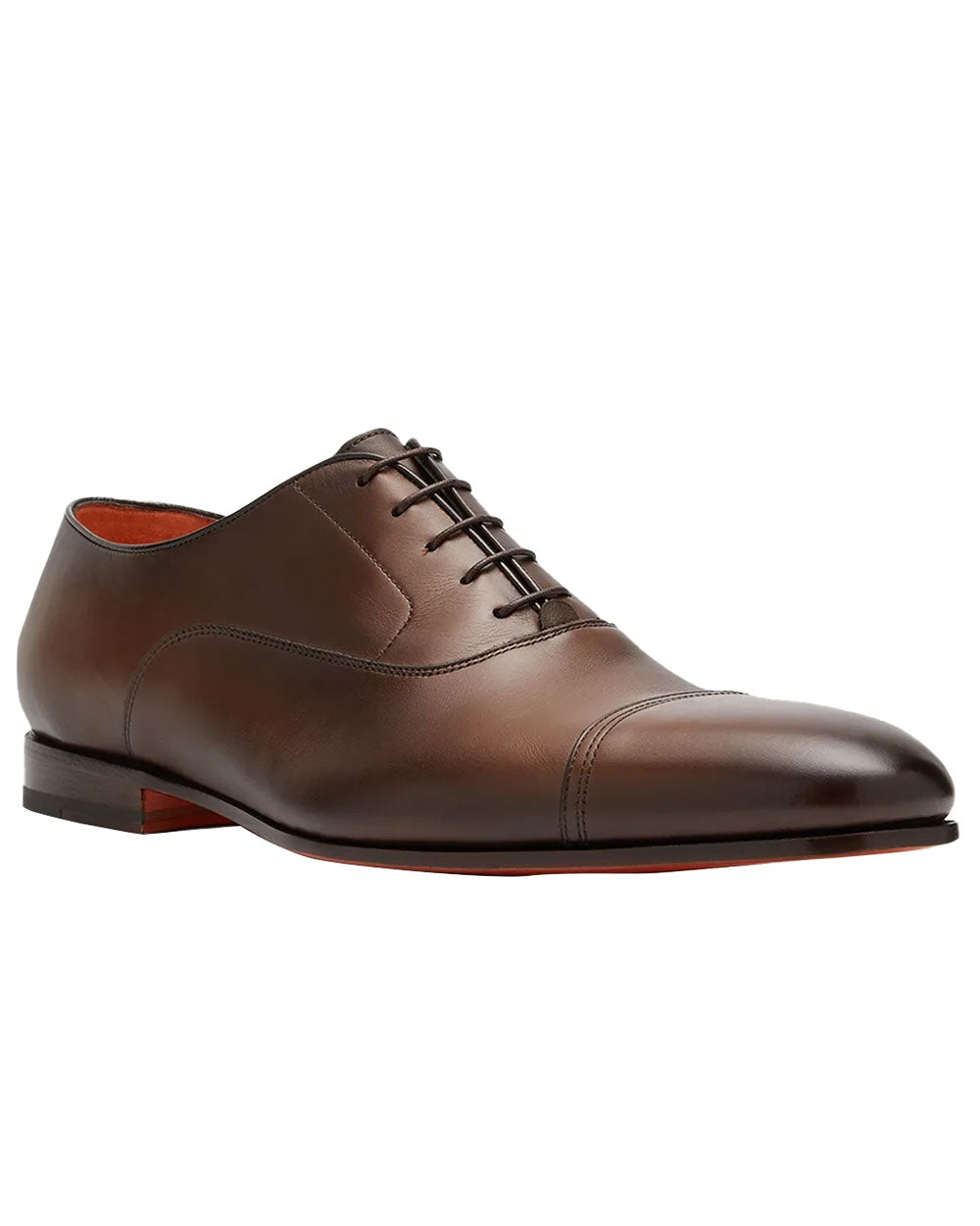 Dole Cap Toe Leather Oxford in Dark Brown