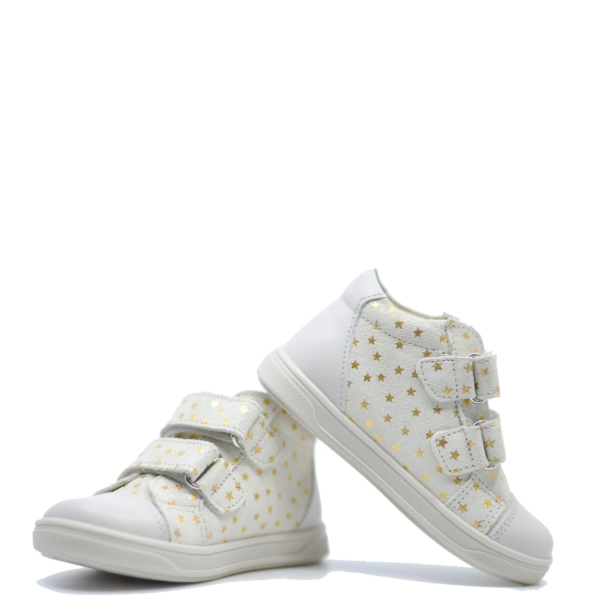 Emel Cream and Gold Star Baby Sneaker