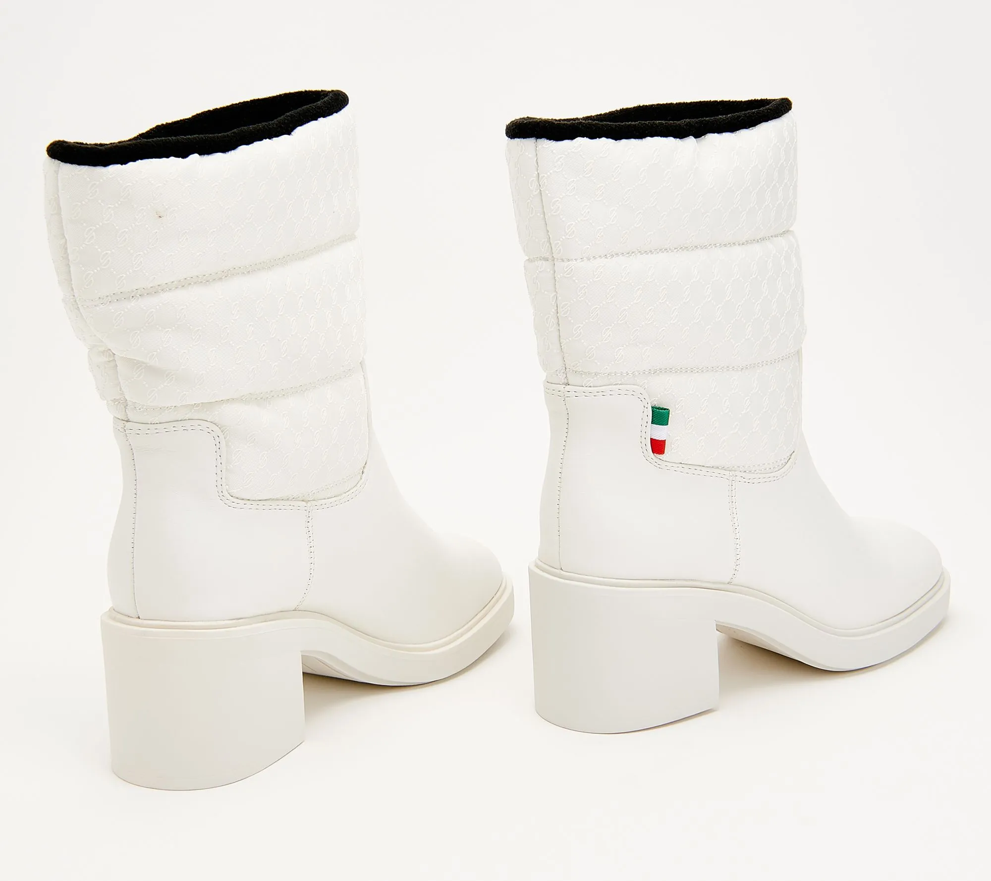 Franco Sarto Mid Shaft Cozy Puffer Boots - Snow