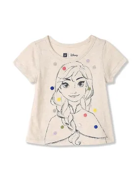 GAP Girls White Short Sleeve Slub Graphic Tee