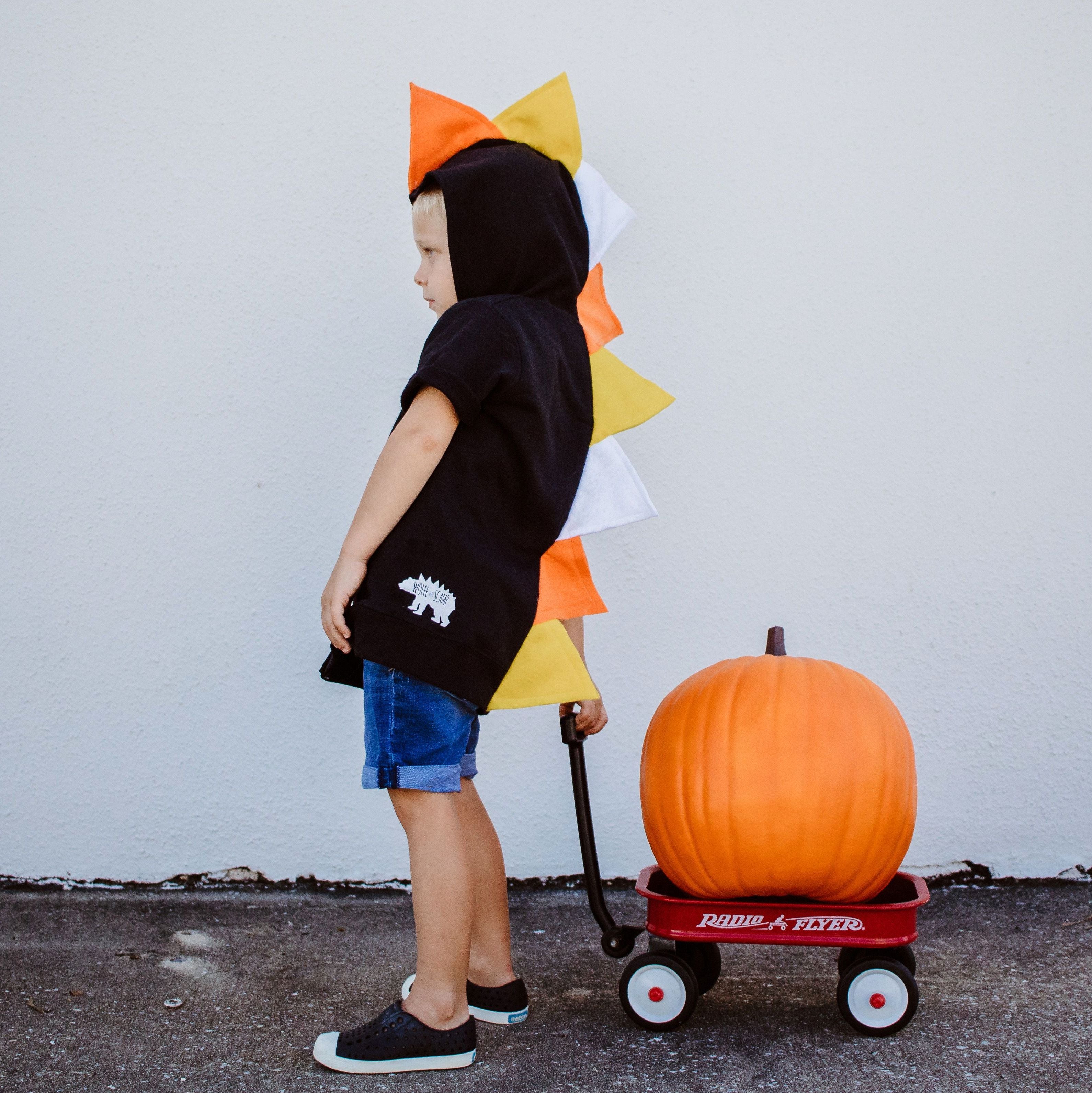 Halloween Dinosaur Hoodie for Babies, Toddlers and Kids - Candy Corn