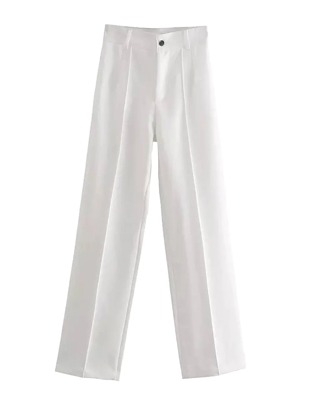 High Waisted Straight Cut Pants