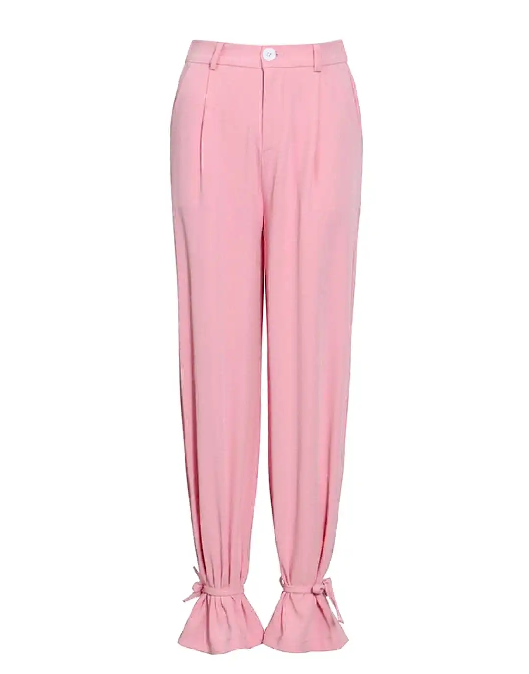 High Waisted Wide Laced Ankle Pants