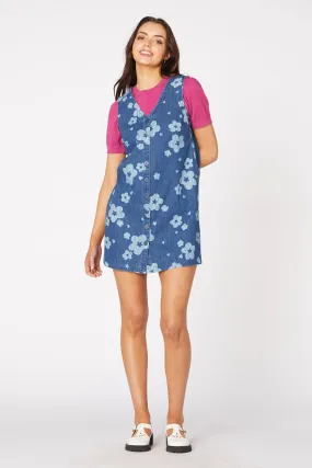 Indigo Starry Flower Pinny