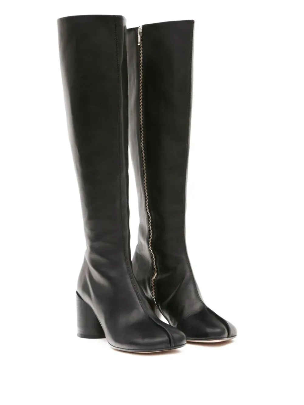 Leather knee-high boots