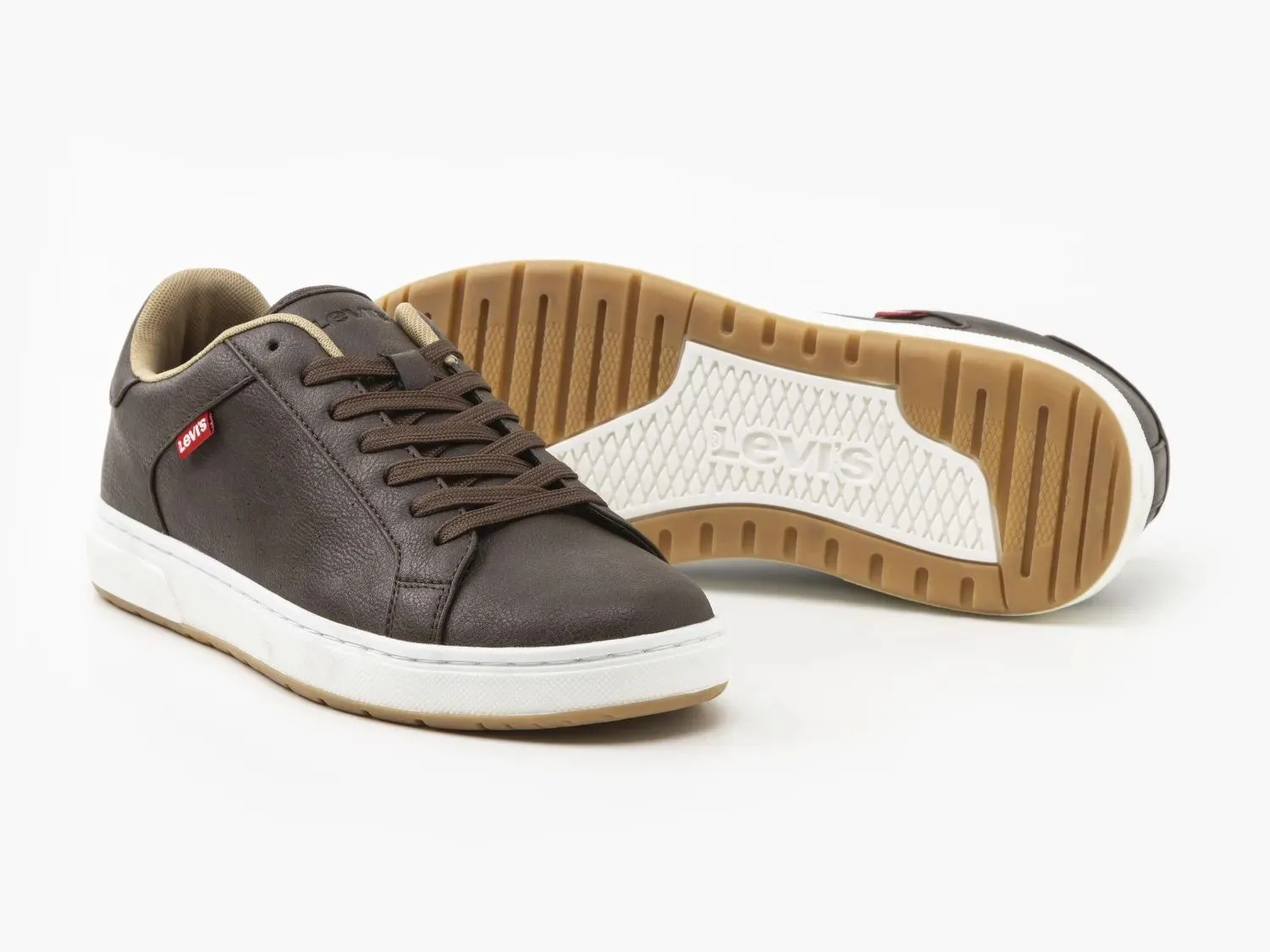 Levi's® Piper Lace Sneaker Trainers Full Dark Brown