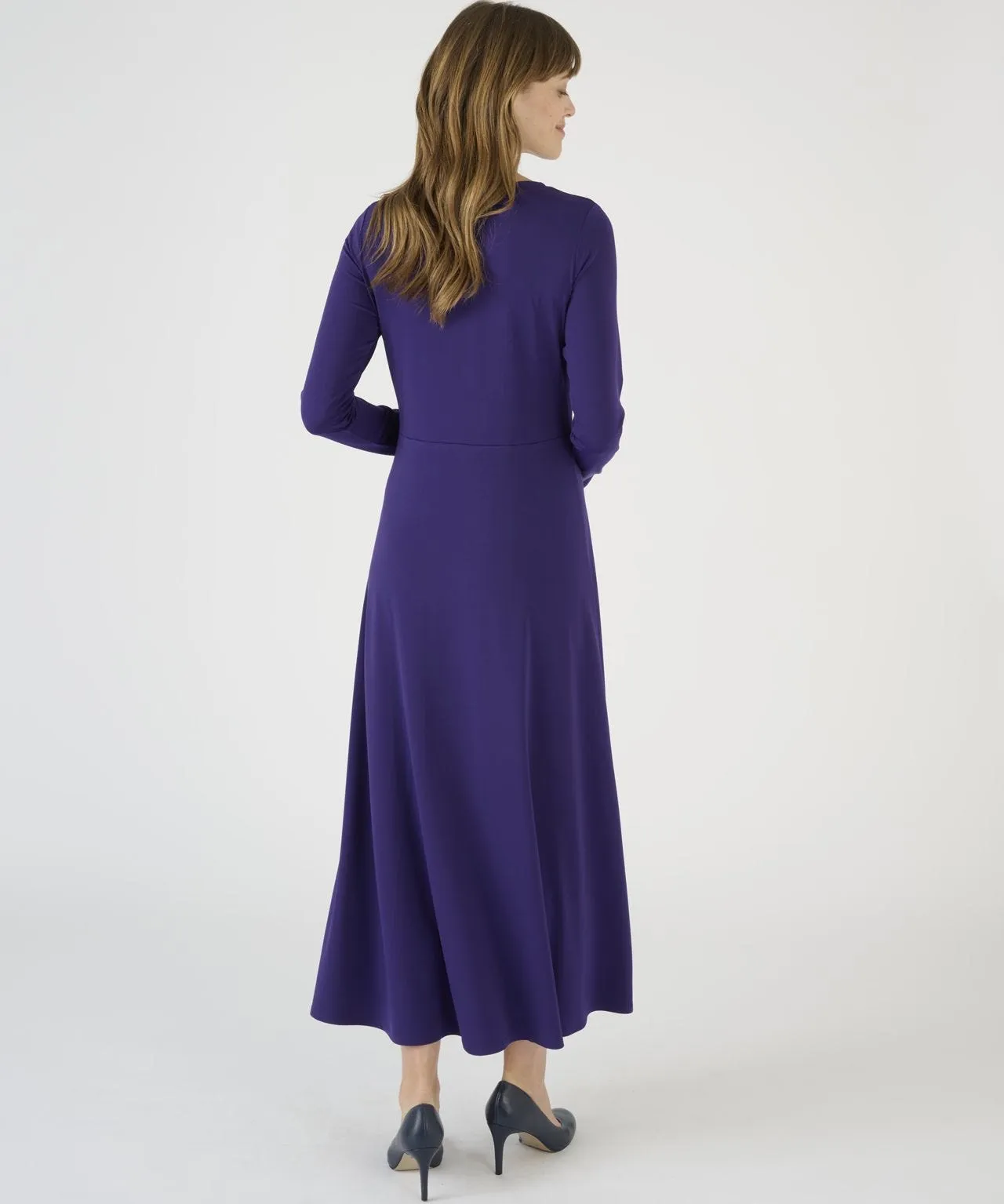 Long Sleeved Side Knot Detail Jersey Dress