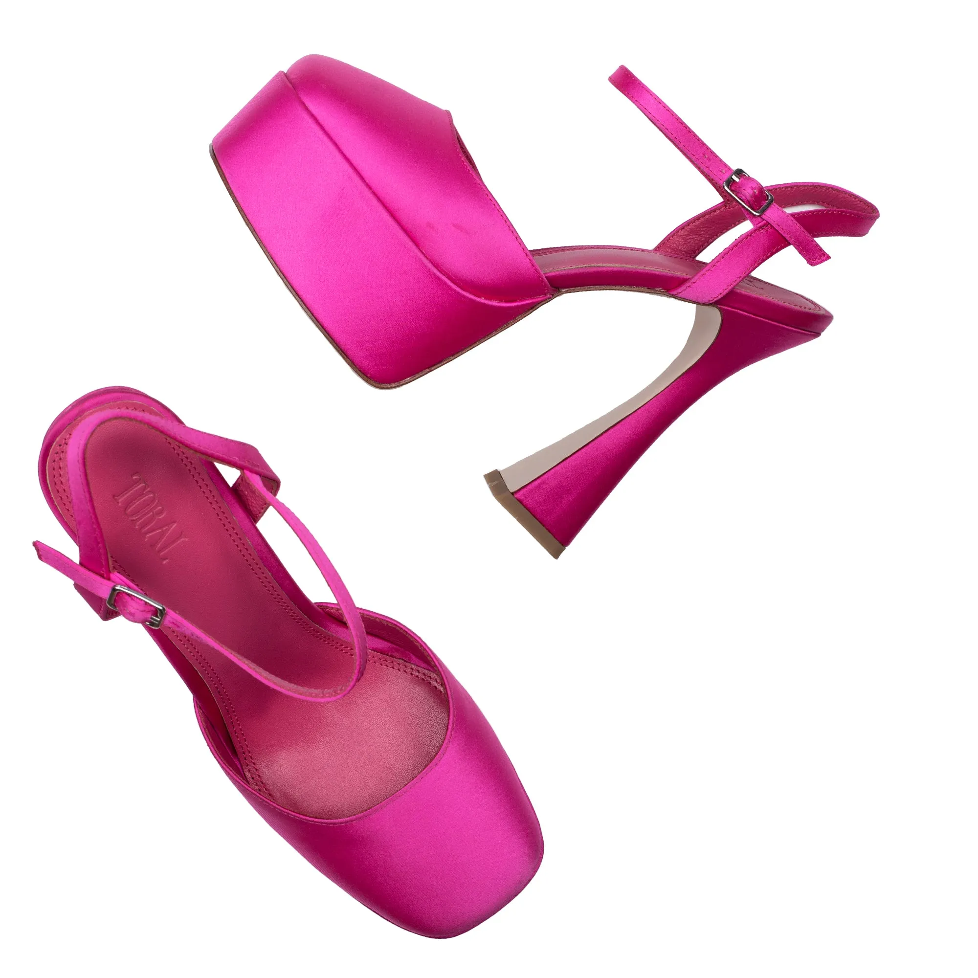 LOU LOU PINK PLATFORM SANDALS