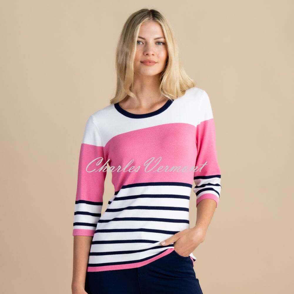 Marble Striped Sweater - Style 6883-194 (Pink)