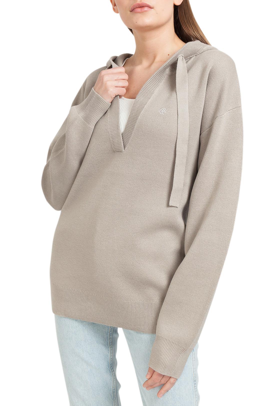 Merino wool hooded sweater