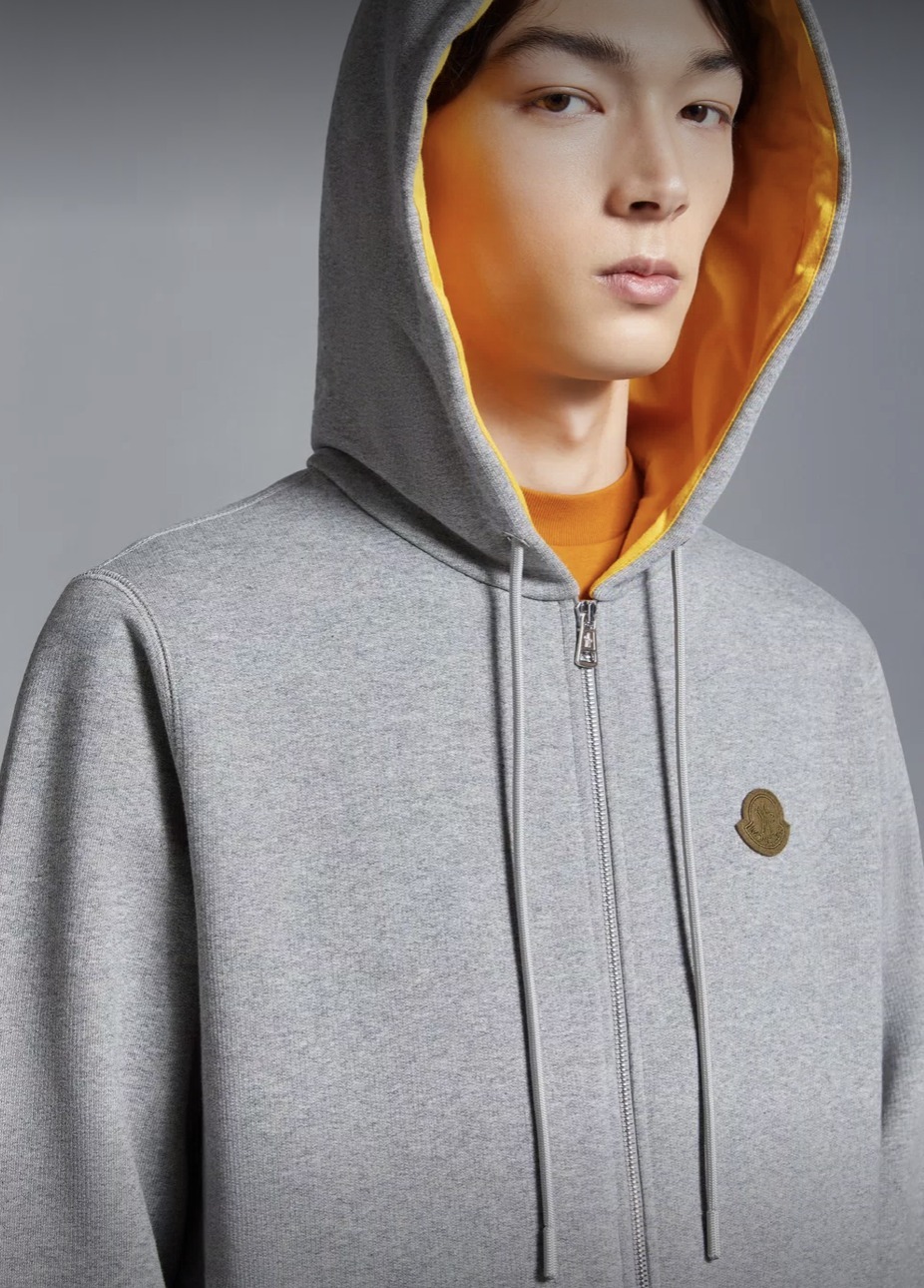 MONCLER  |Logo Patch Zip-Up Hoodie