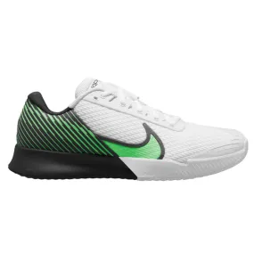 Nike Court Air Zoom Vapor Pro 2 Men Hard Court Tennis Shoes - White/Poison Green-Black