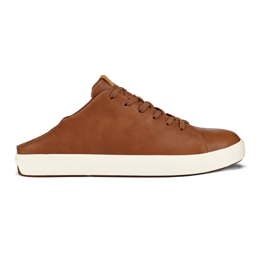 Olukai Mens Lae’ahi Li ‘lli Leather Sneaker- Fox Tan Leather