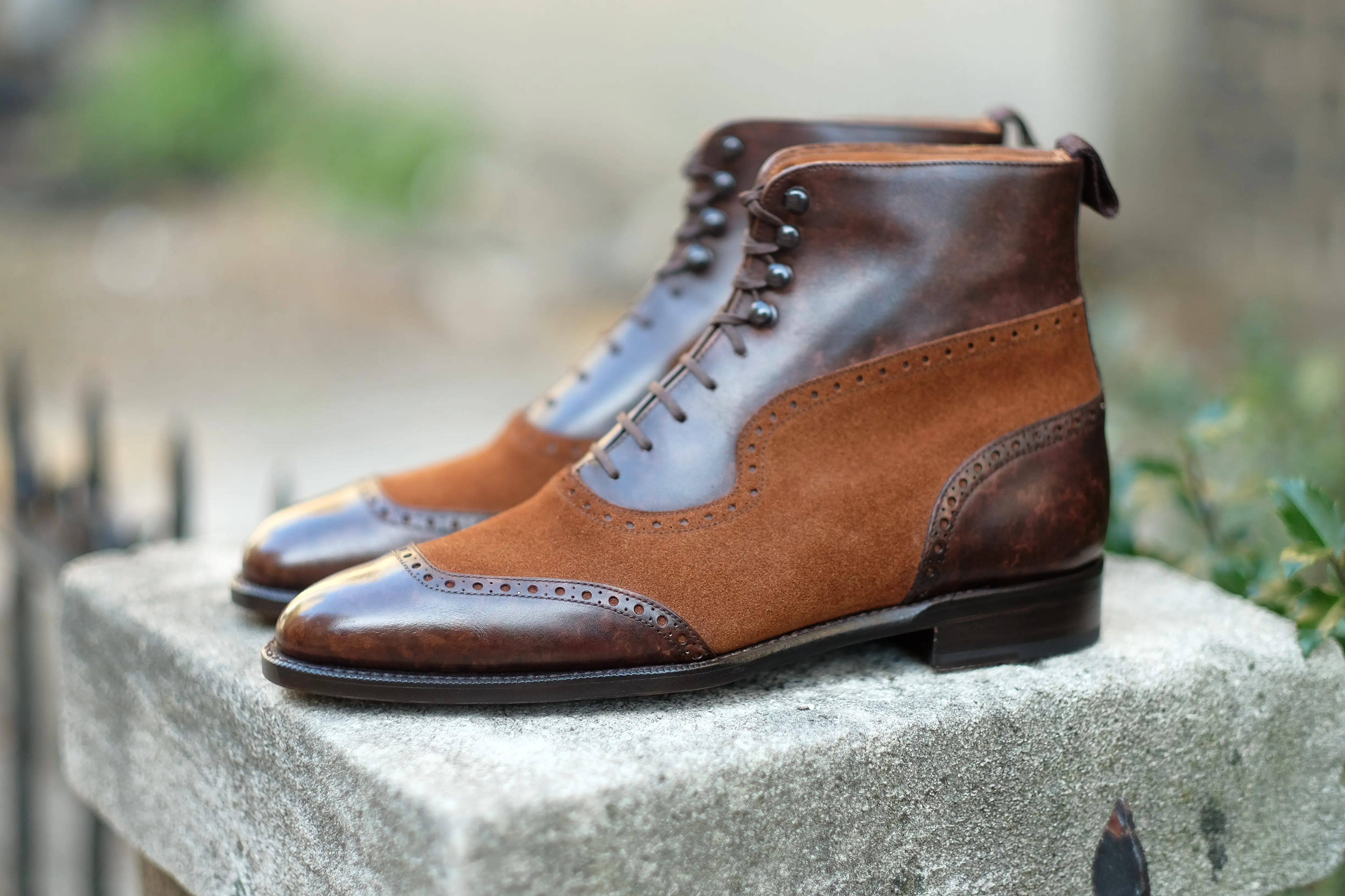 Pinehurst - MTO - Dark Brown Marble Patina / Snuff Suede - TMG Last - Single Leather Sole