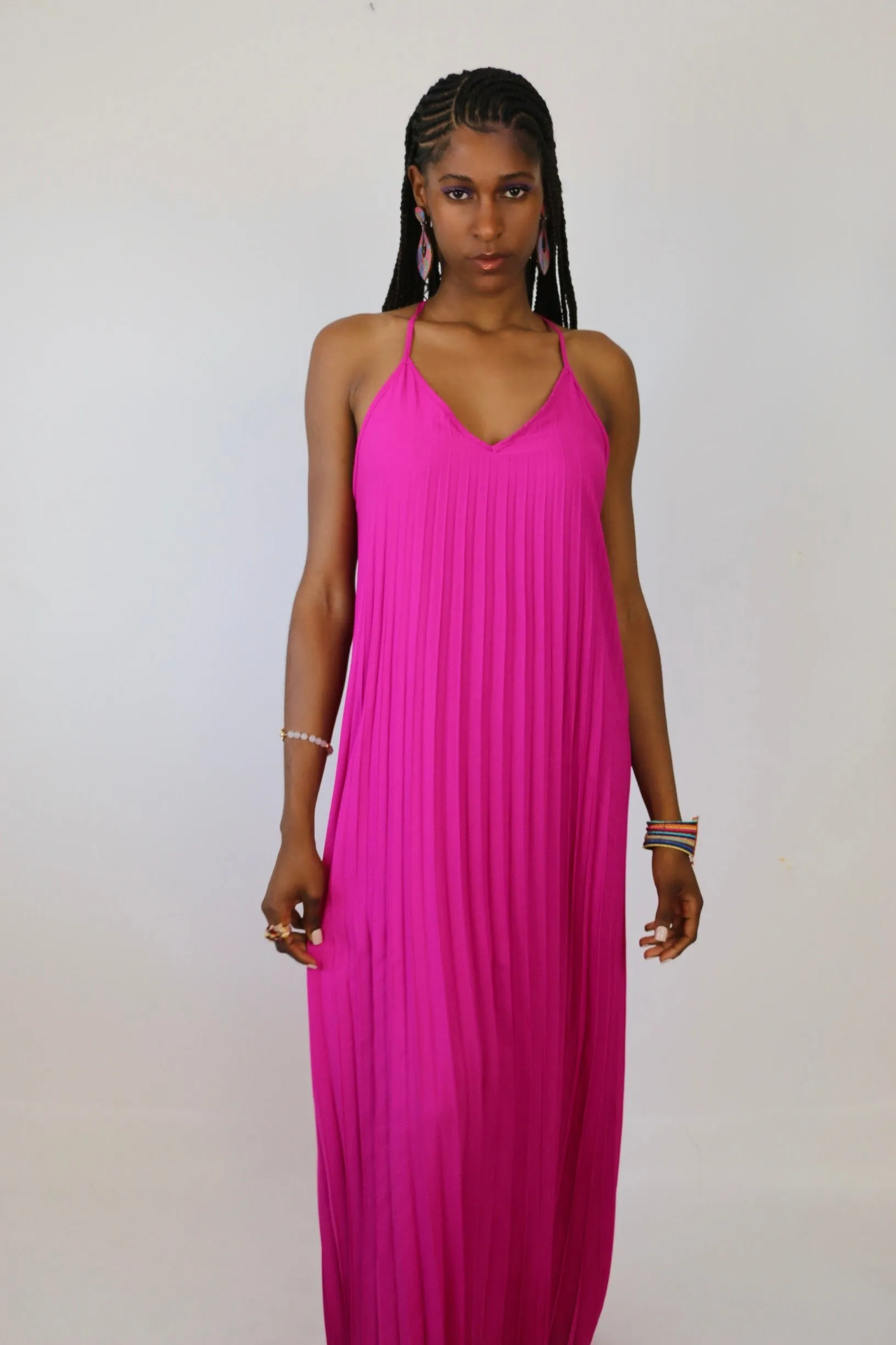 Pretty in Pleats Maxi Dress