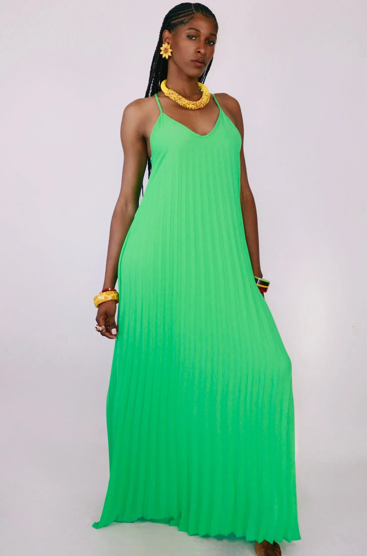 Pretty in Pleats Maxi Dress