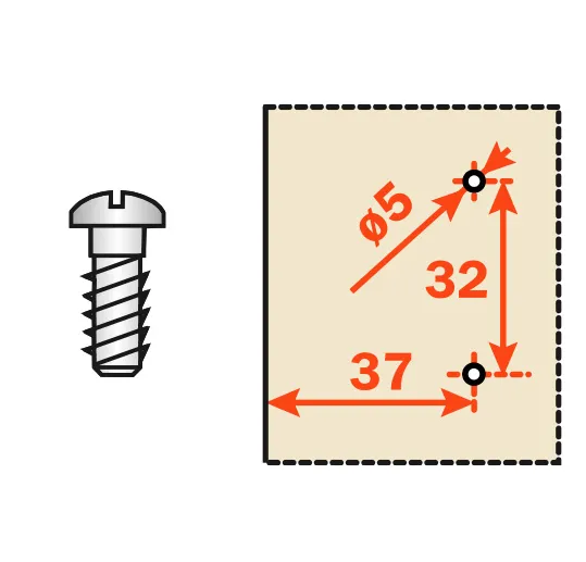 Salice Pressed Clip-On EURO Mount Plate - BAVGM Series