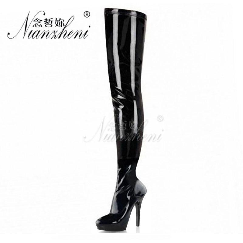 Sexy Punk Pole Dance Over The Knee Stripper Heels Long Gothic Fetish Boots