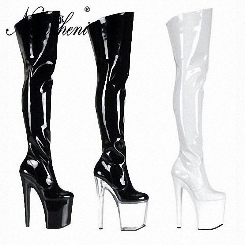 Sexy Punk Pole Dance Over The Knee Stripper Heels Long Gothic Fetish Boots