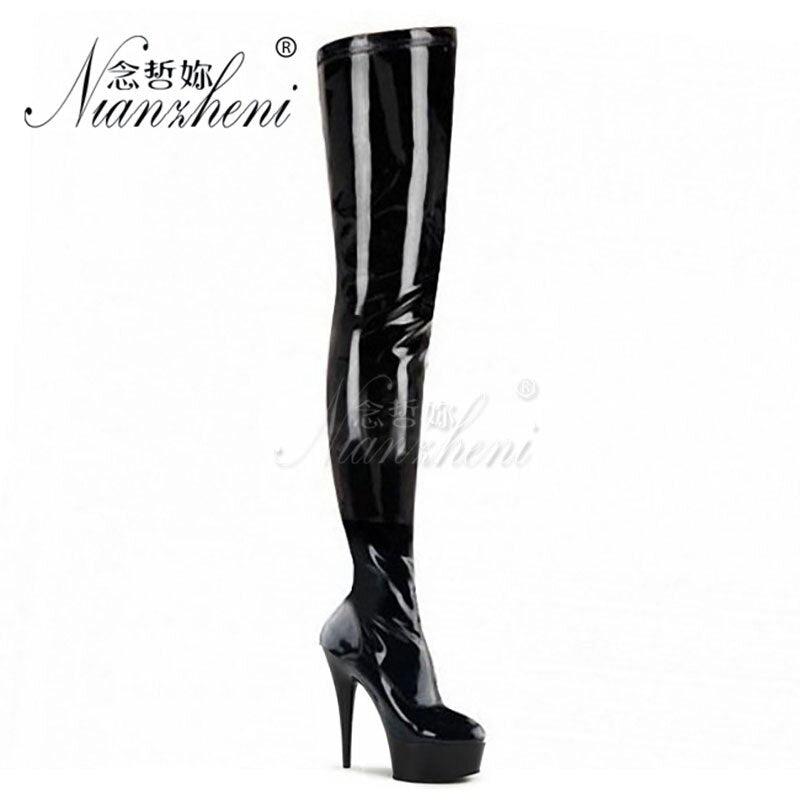 Sexy Punk Pole Dance Over The Knee Stripper Heels Long Gothic Fetish Boots