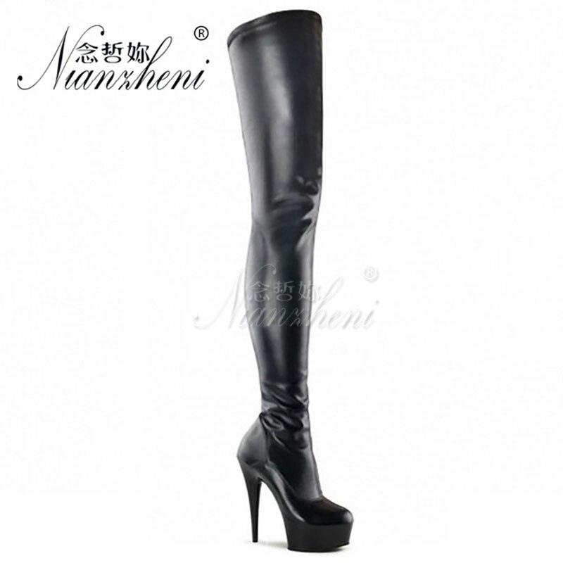 Sexy Punk Pole Dance Over The Knee Stripper Heels Long Gothic Fetish Boots