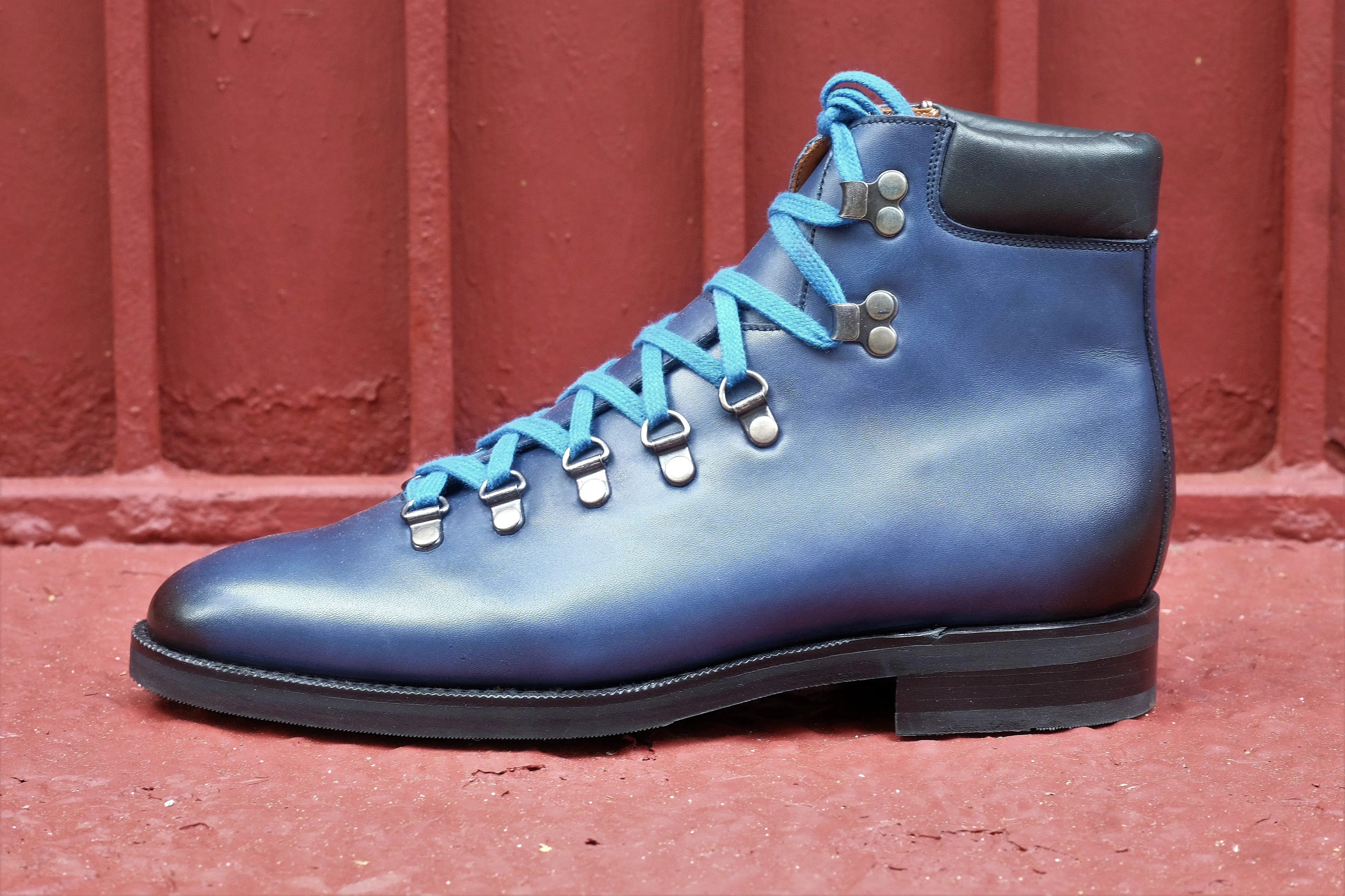 Snoqualmie - MTO - Shaded Navy Calf - TMG Last - Double City Rubber Sole