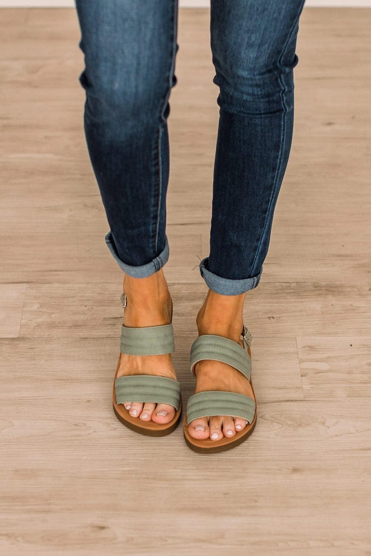 Soda Ginny Sandals- Dark Sage