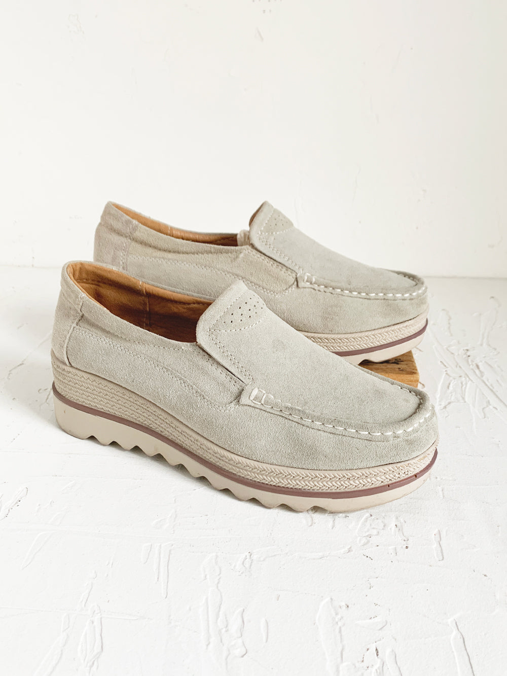 Suede Platform Loafers