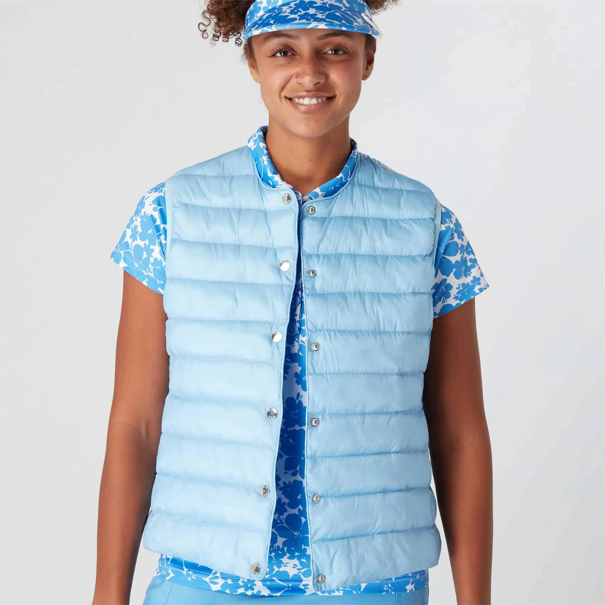 Swing Out Sister Penny Ladies Golf Vest Tranquil Blue