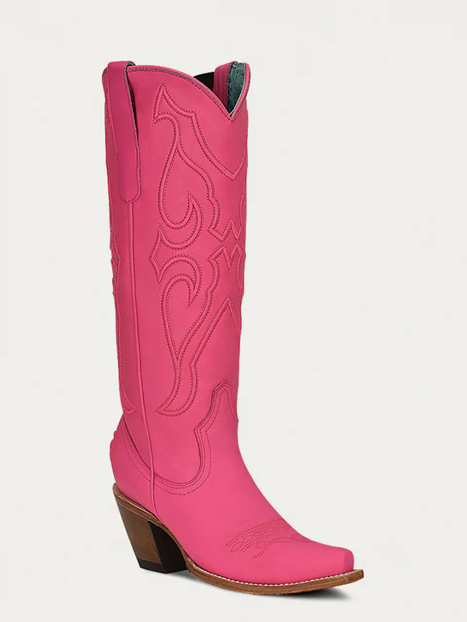 Tall Hot Pink Snip Toe Boot