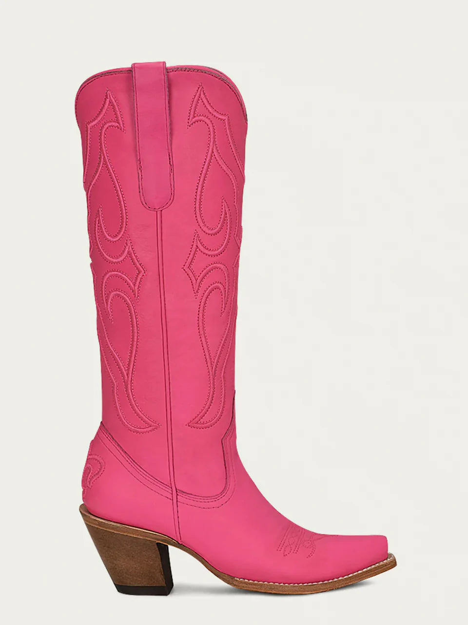 Tall Hot Pink Snip Toe Boot