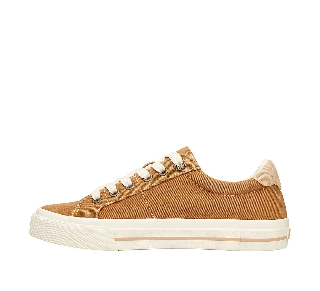 Taos Womens Z-Soul Canvas Zip Sneaker- Golden Tan