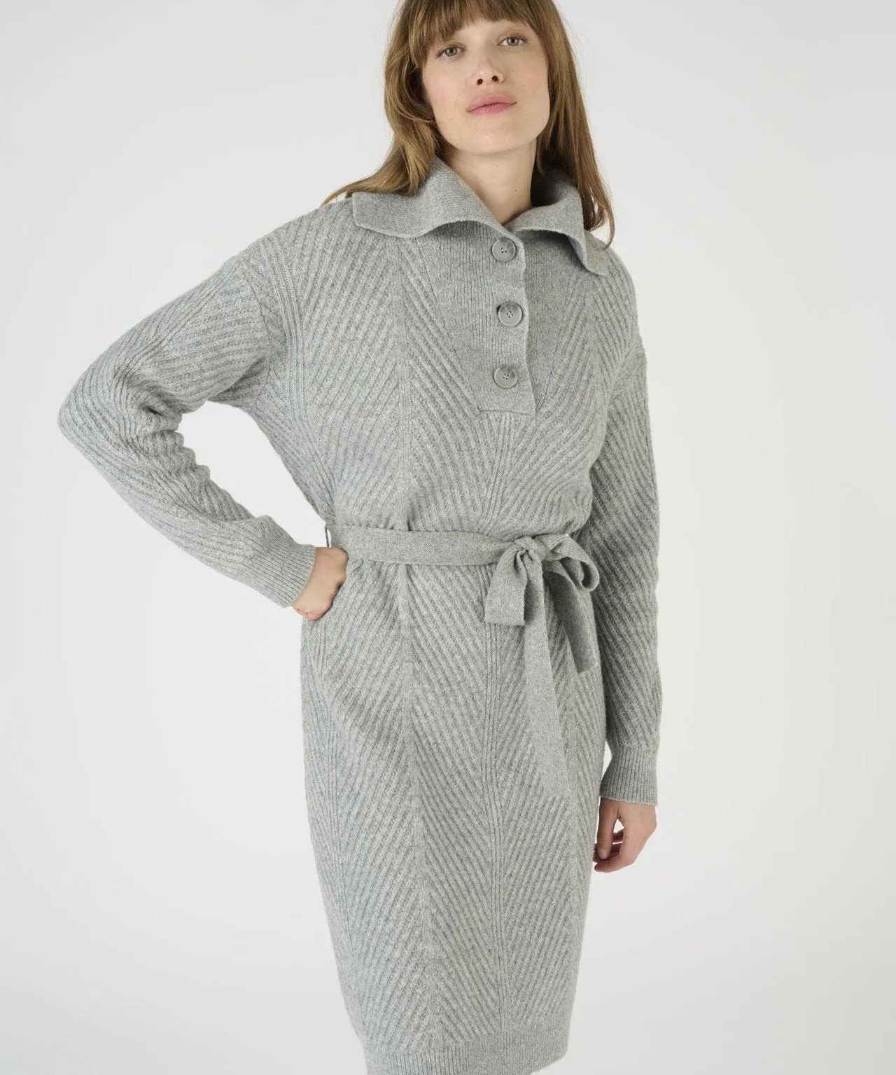 Thermal Long Sleeved Knitted Dress